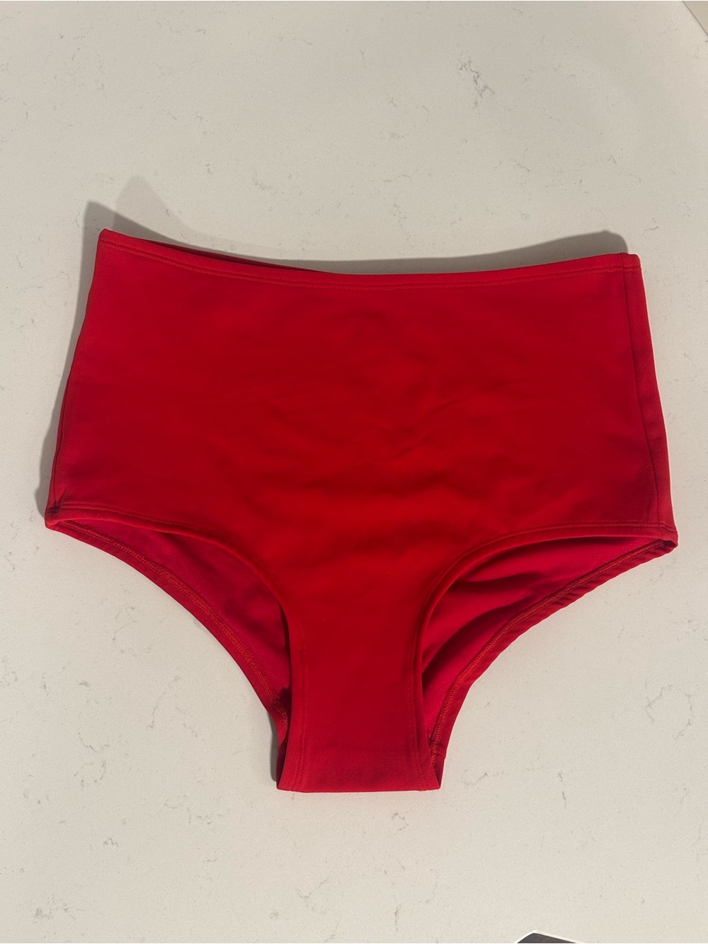OYE Swimwear Designer high waisted bikini swimsuit bottoms in red size small